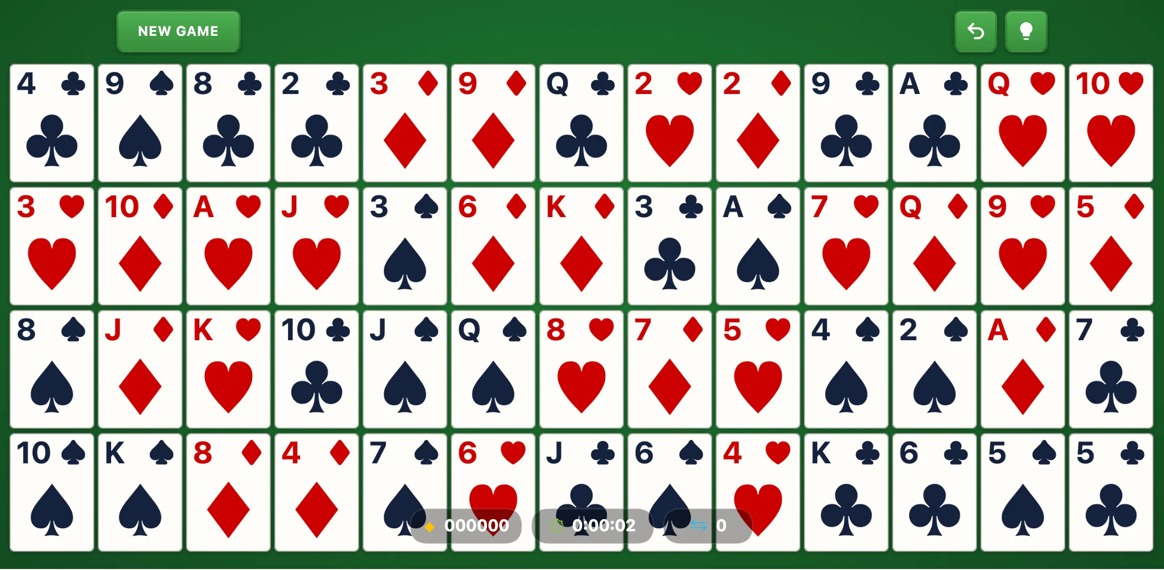 Accordion Classic Solitaire — free online card game screenshot