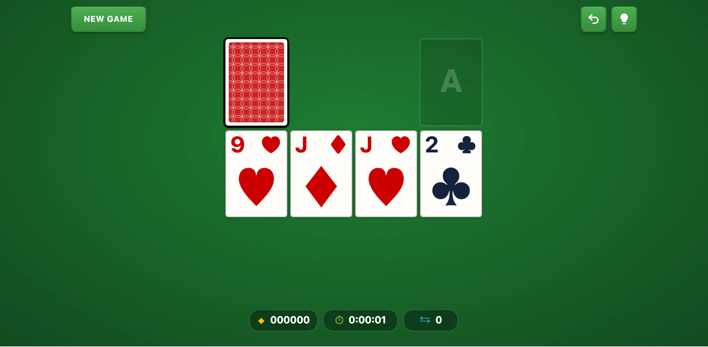 Aces Up Solitaire — free online card game screenshot