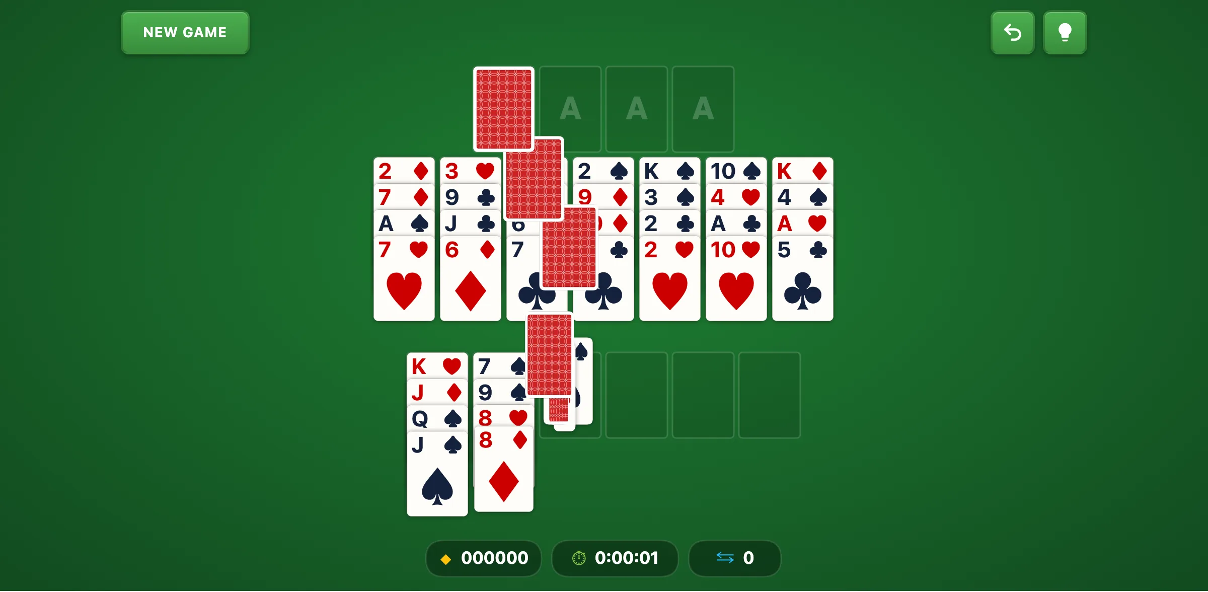 Bakers Dozen Easy Solitaire — free online card game screenshot