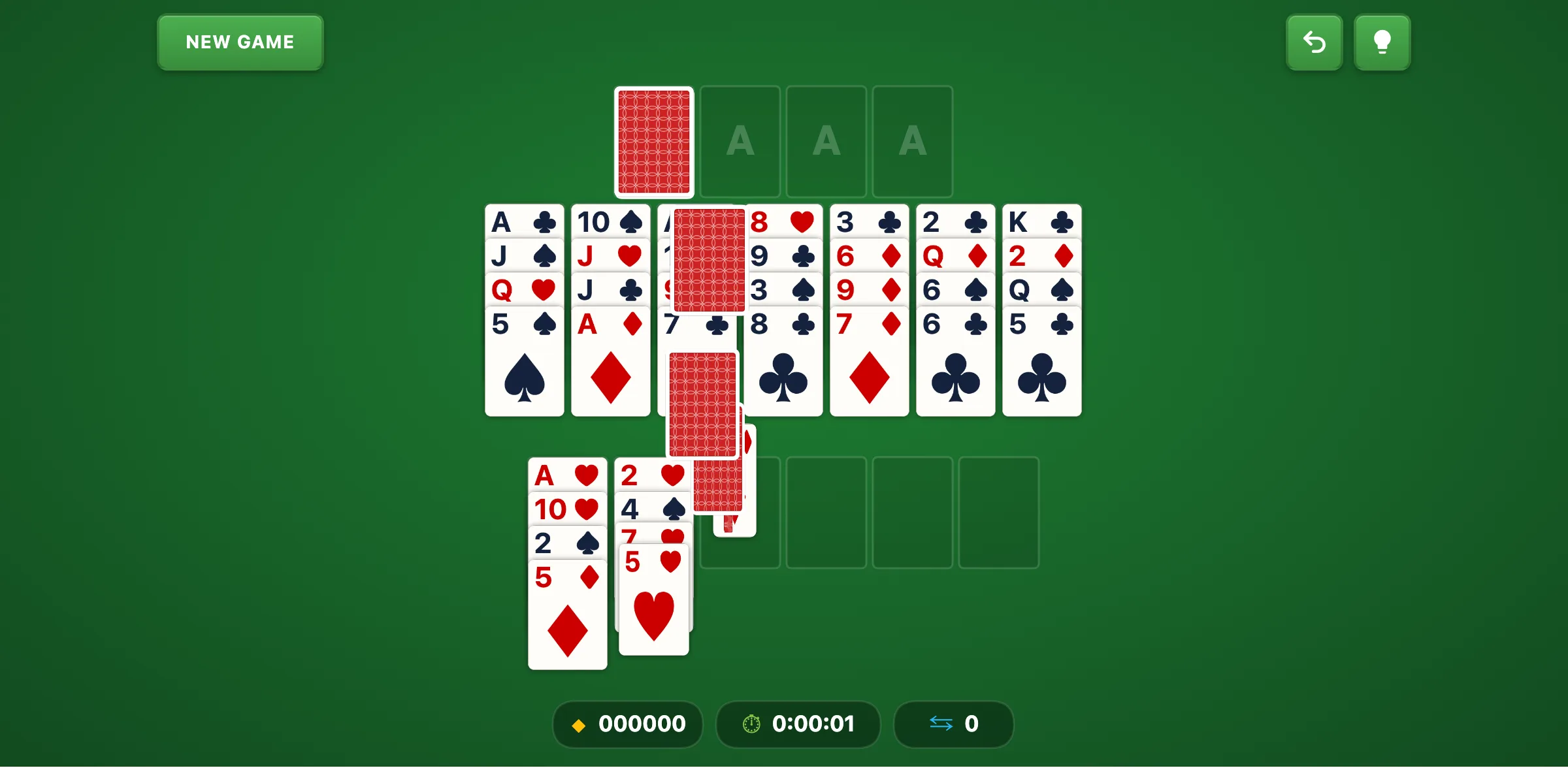 Bakers Dozen Solitaire — free online card game screenshot