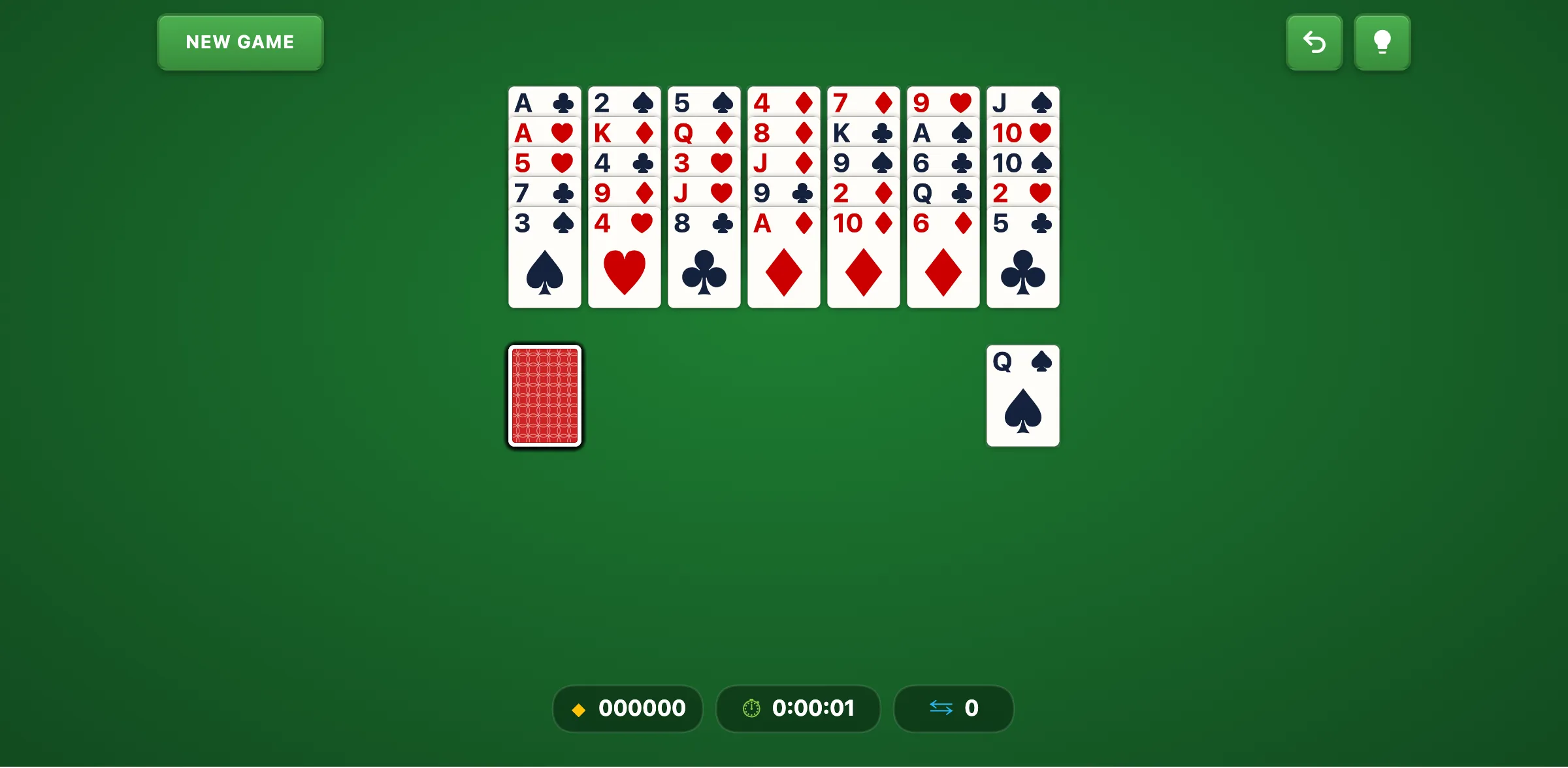 Black Hole Solitaire Solitaire — free online card game screenshot