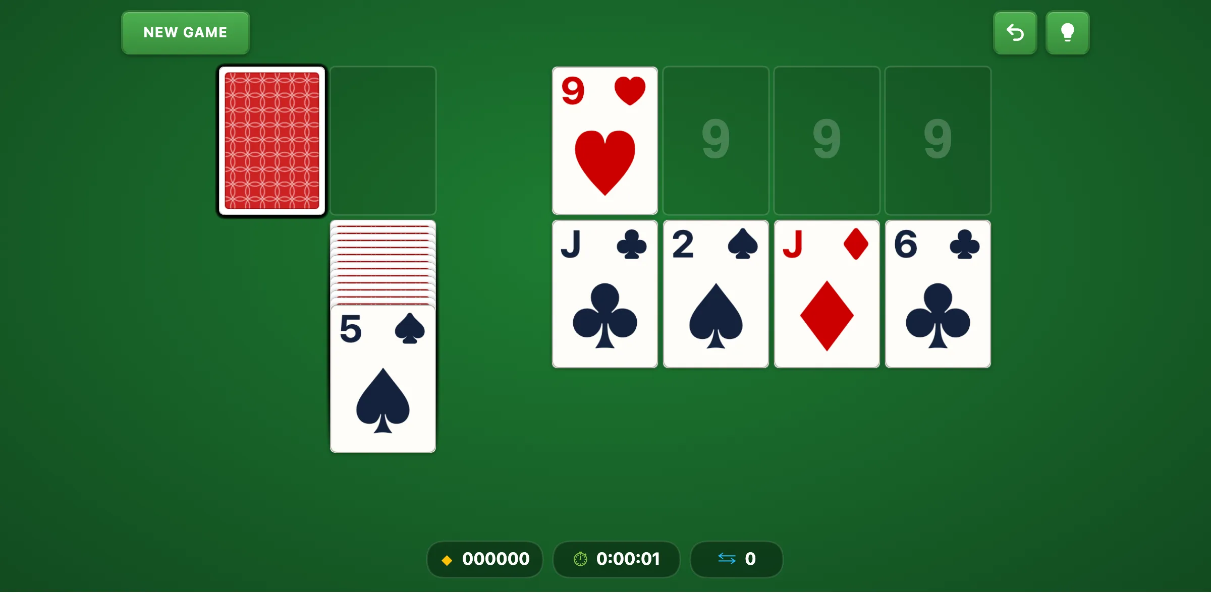 Canfield Turn 3 Solitaire — free online card game screenshot