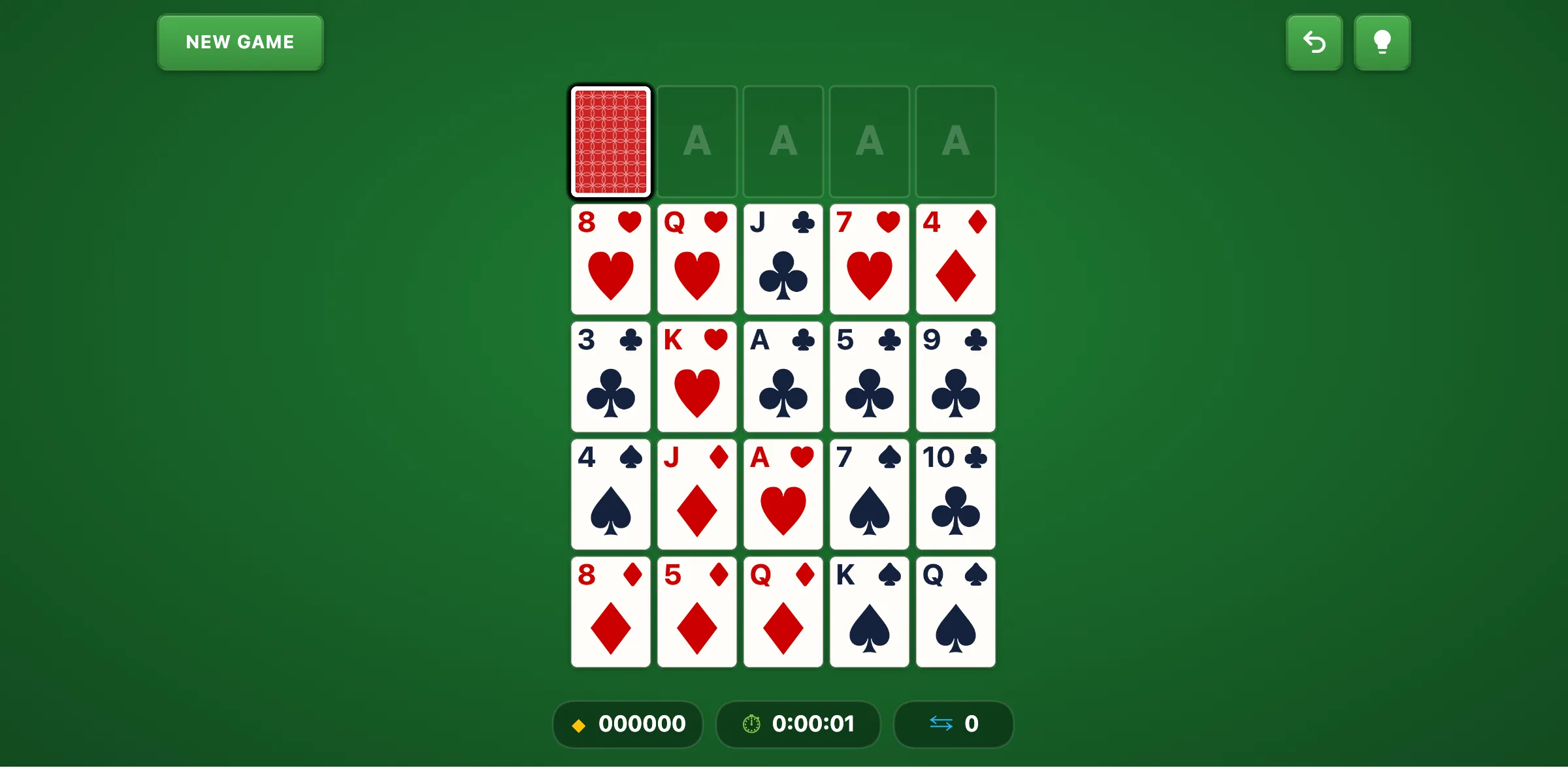 Carpet Easy Solitaire — free online card game screenshot