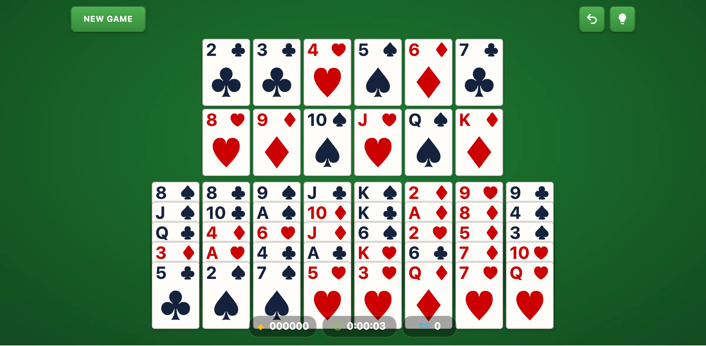 Clock Patience Solitaire — free online card game screenshot