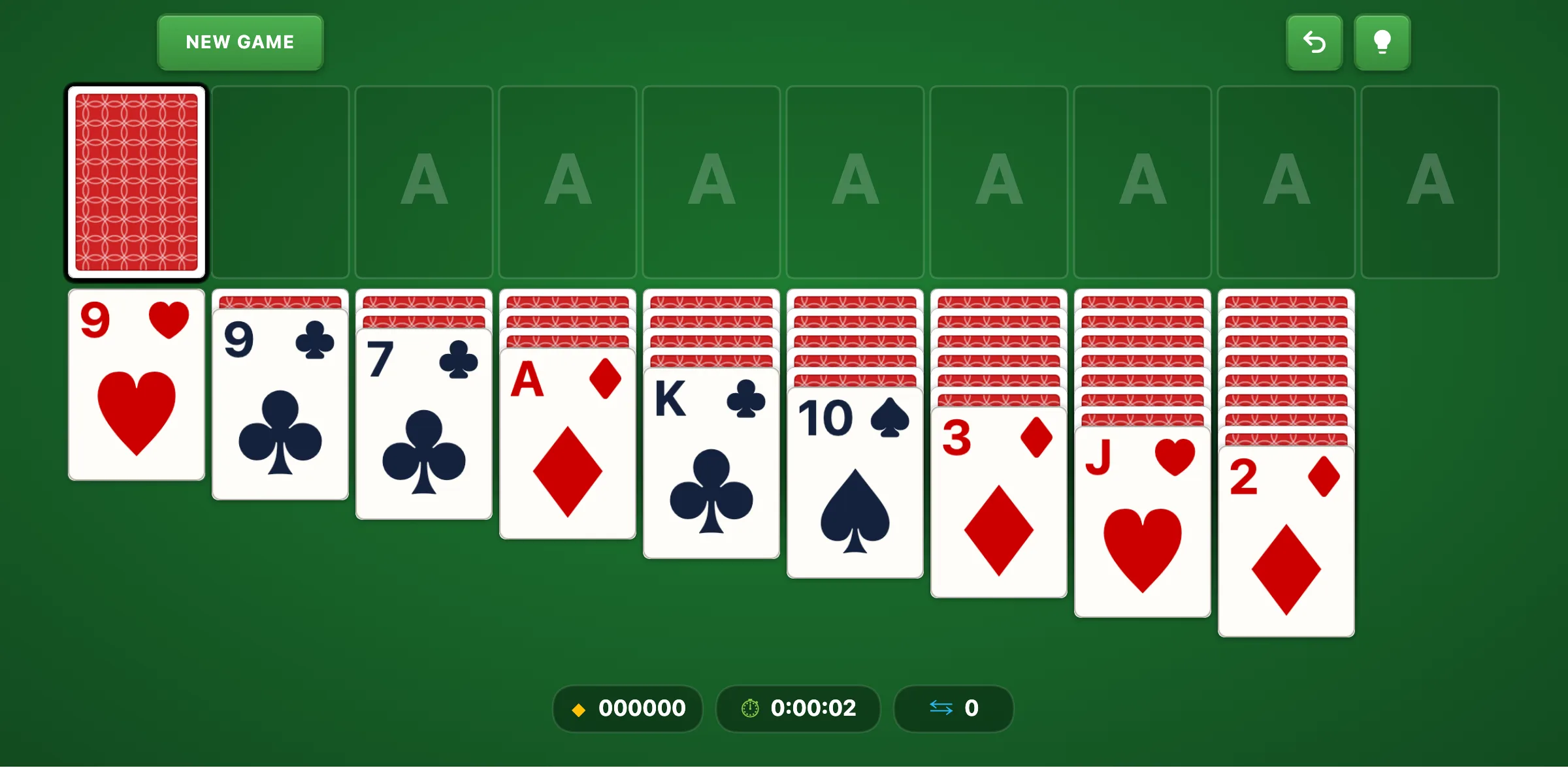Double Klondike Solitaire — free online card game screenshot