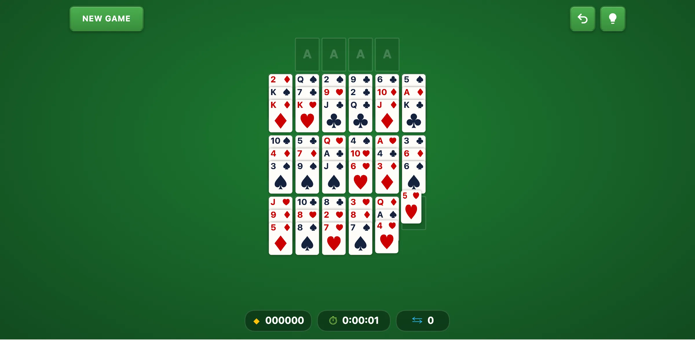Fan Solitaire — free online card game screenshot