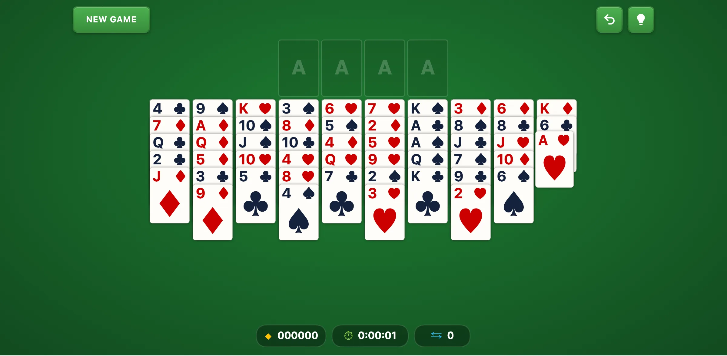 Fortress Solitaire — free online card game screenshot