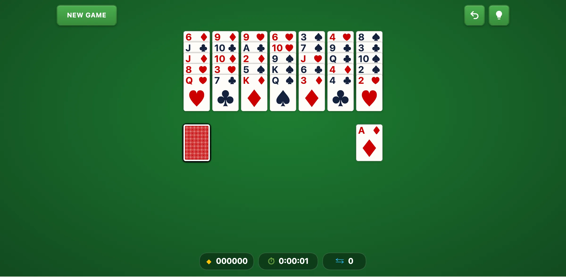 Golf Wrap Solitaire — free online card game screenshot