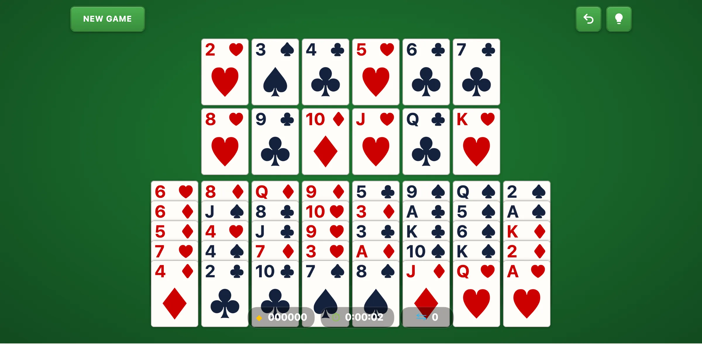 Grandfathers Clock Solitaire — free online card game screenshot