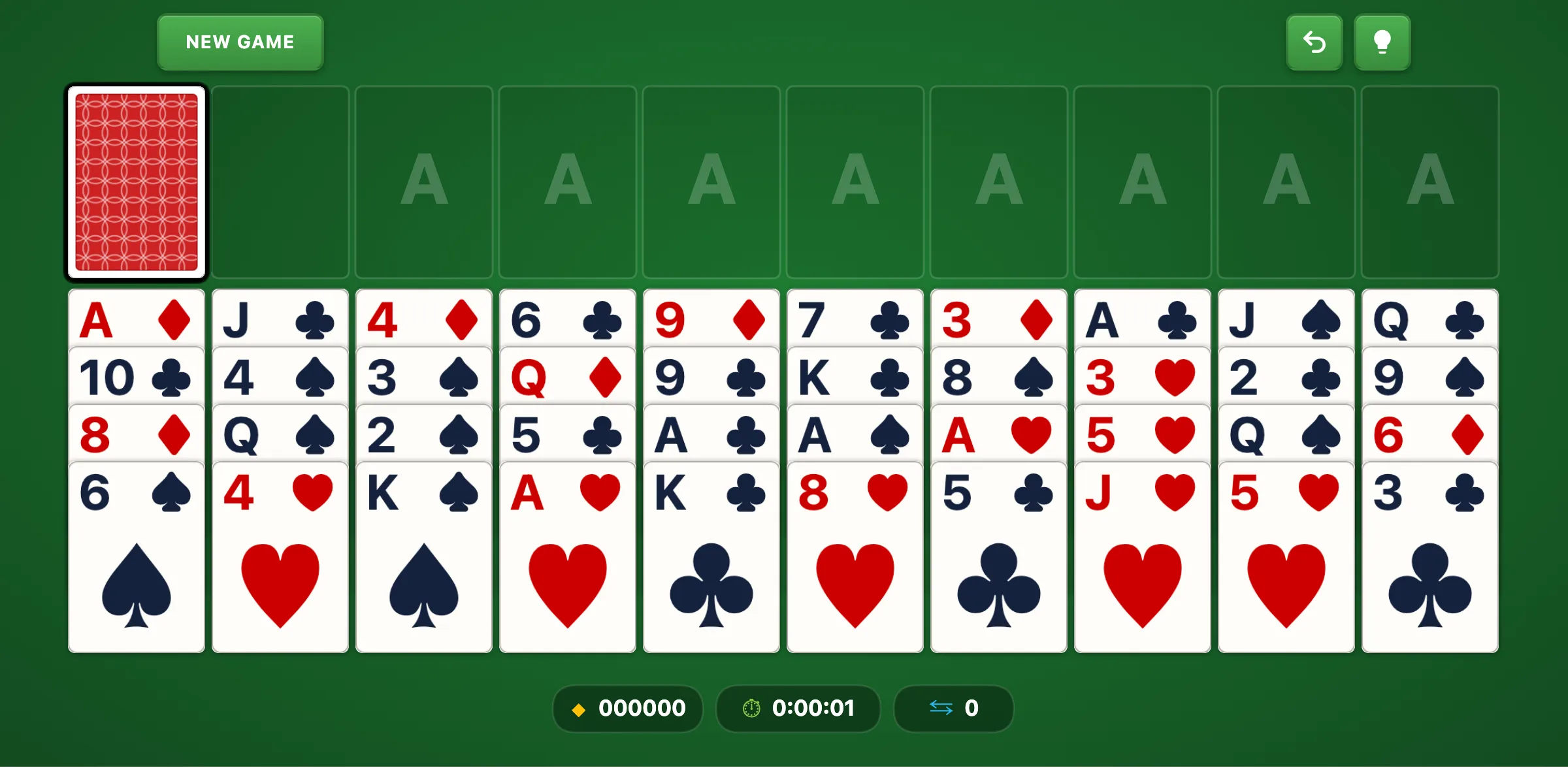 Josephine Solitaire — free online card game screenshot