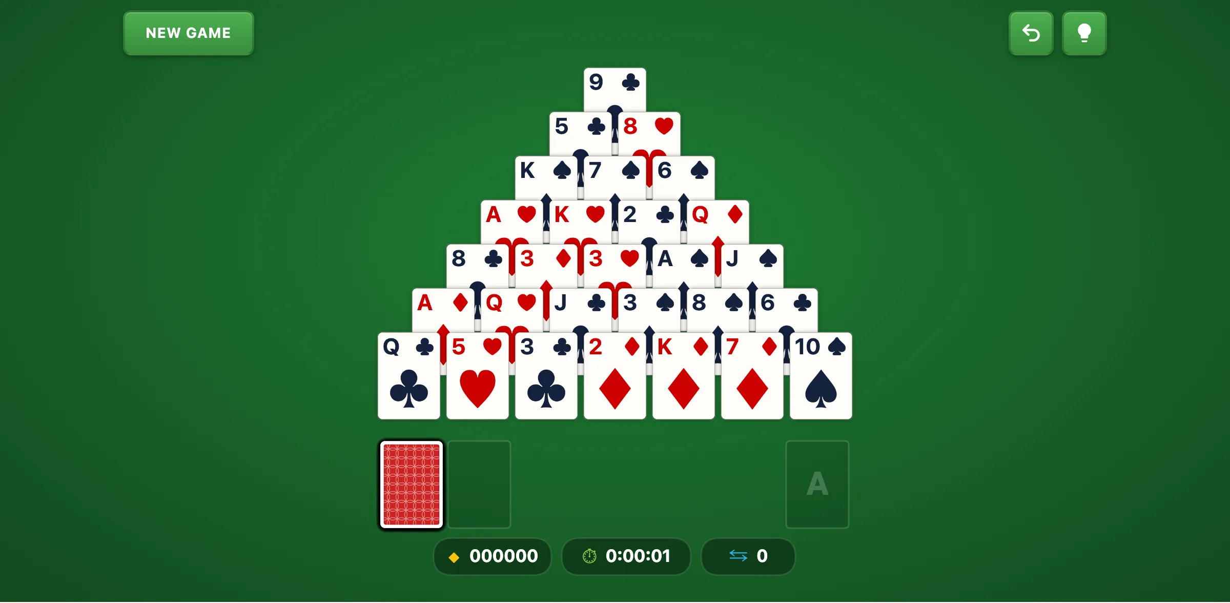 King Tut Solitaire — free online card game screenshot