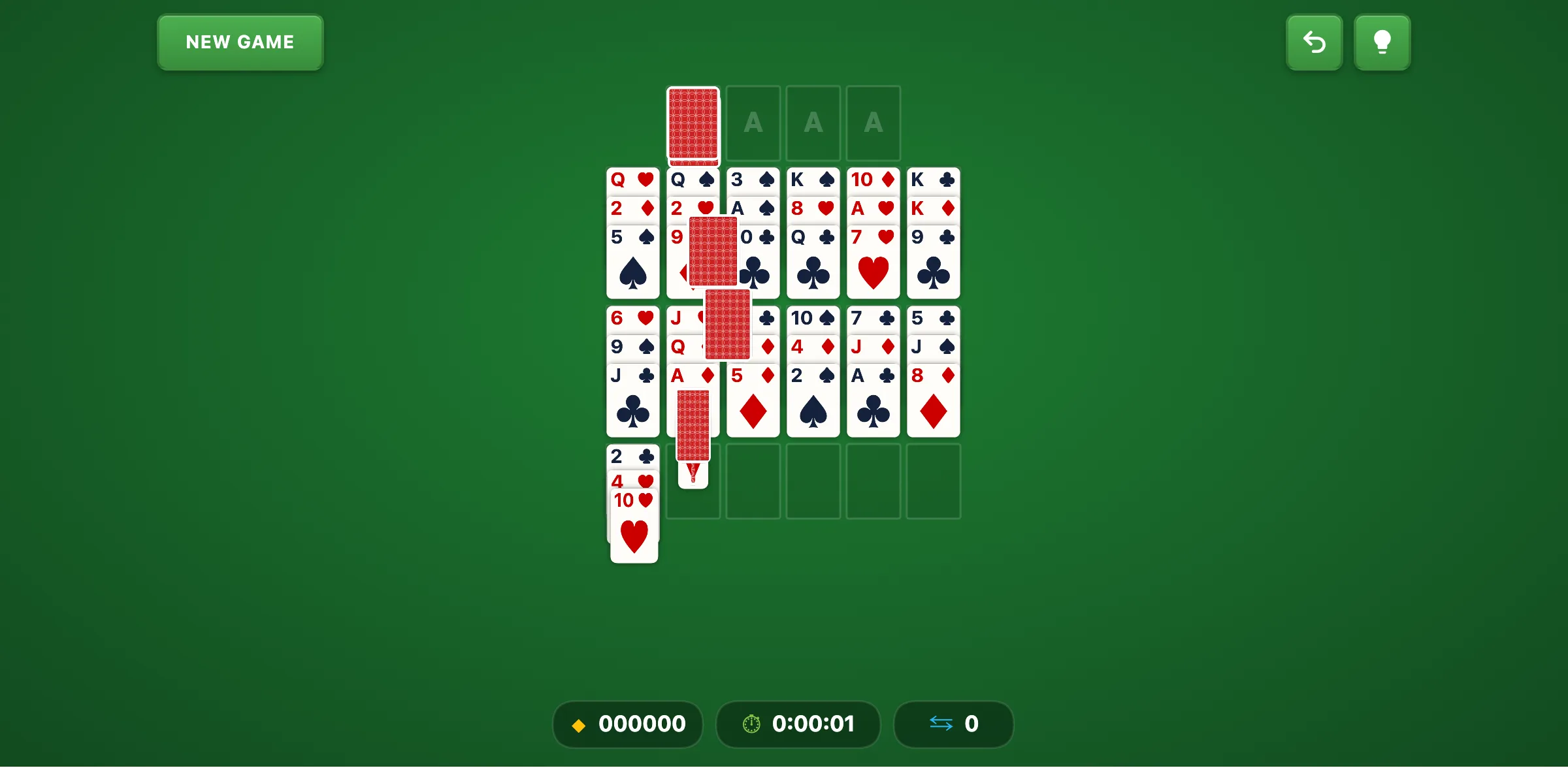 La Belle Lucie Solitaire — free online card game screenshot