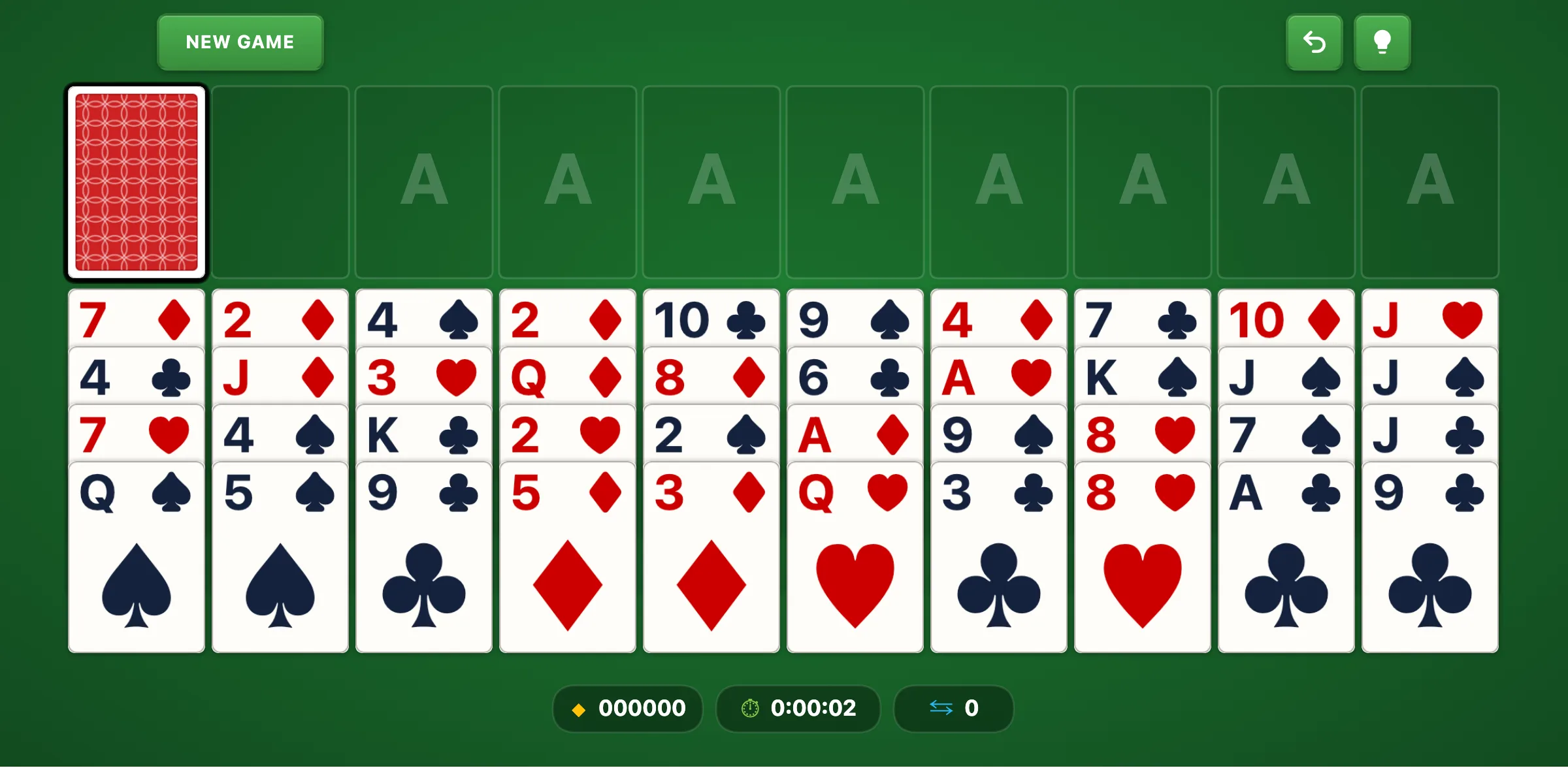 Limited Solitaire — free online card game screenshot
