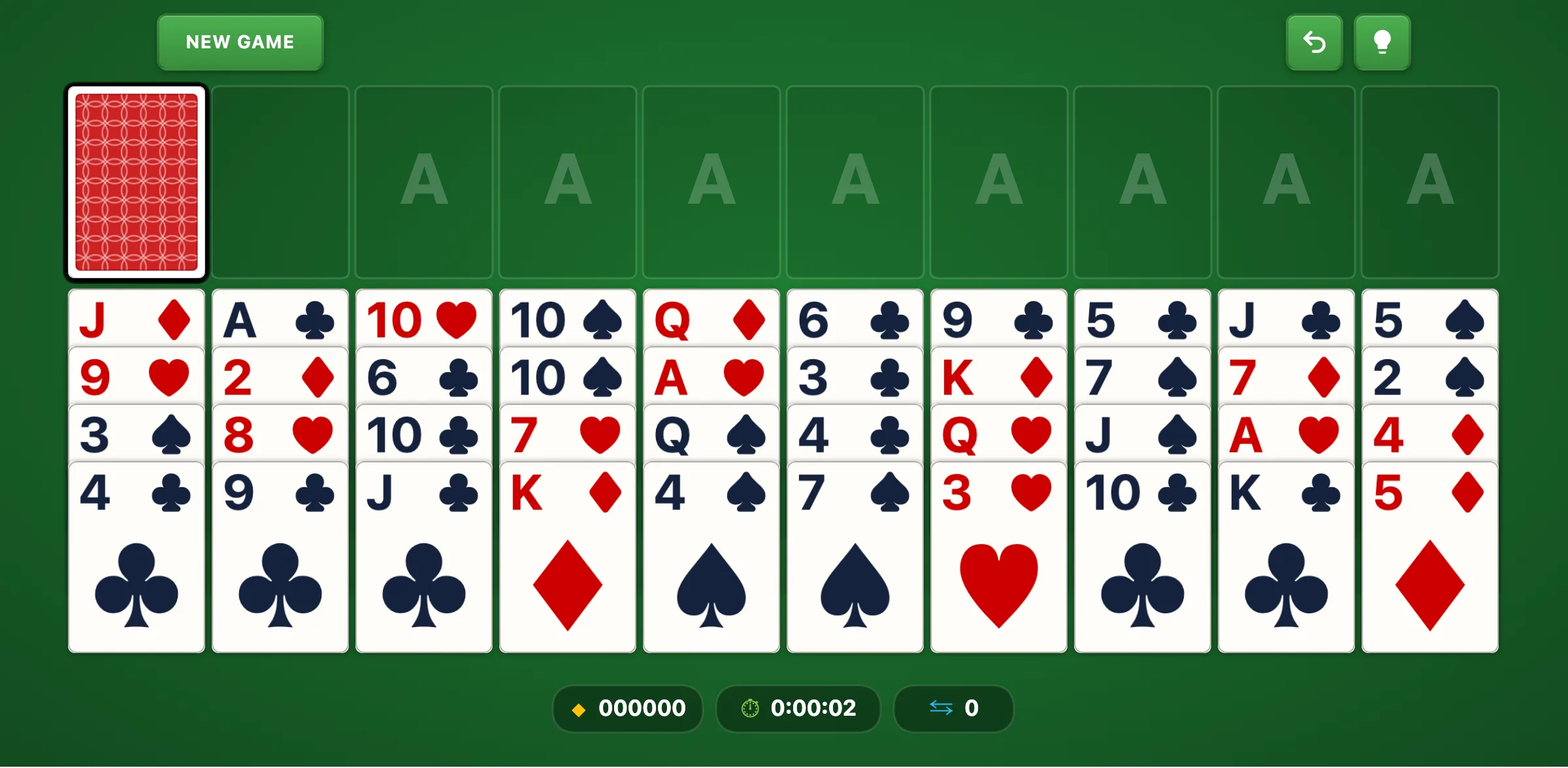 Napoleon Solitaire — free online card game screenshot