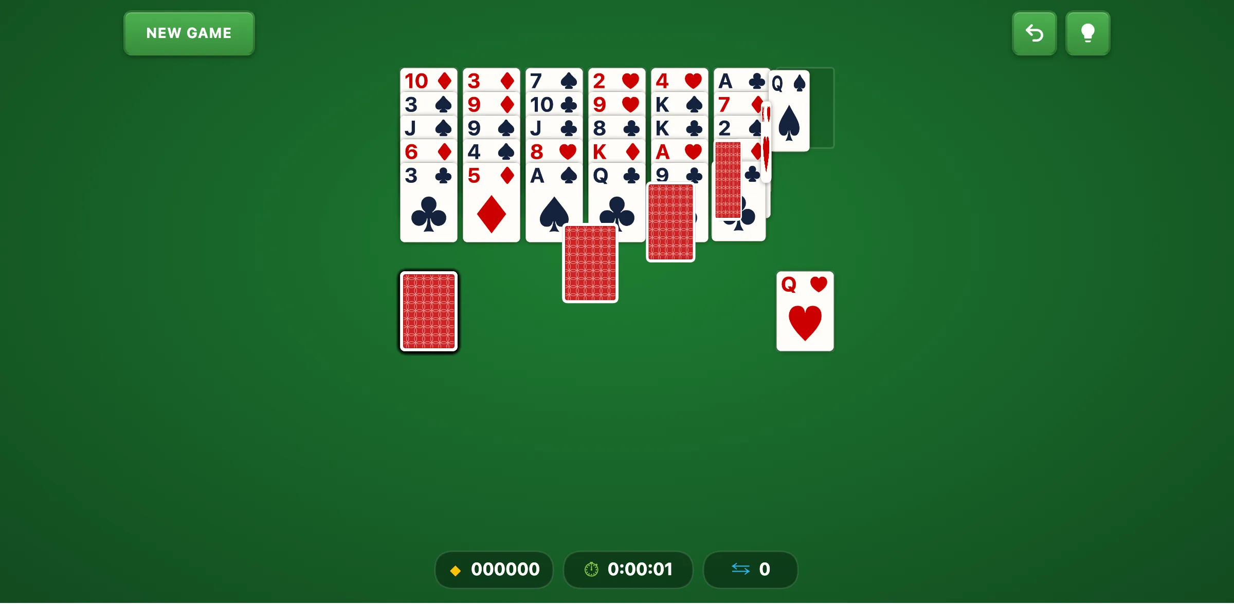 Par Golf Solitaire — free online card game screenshot