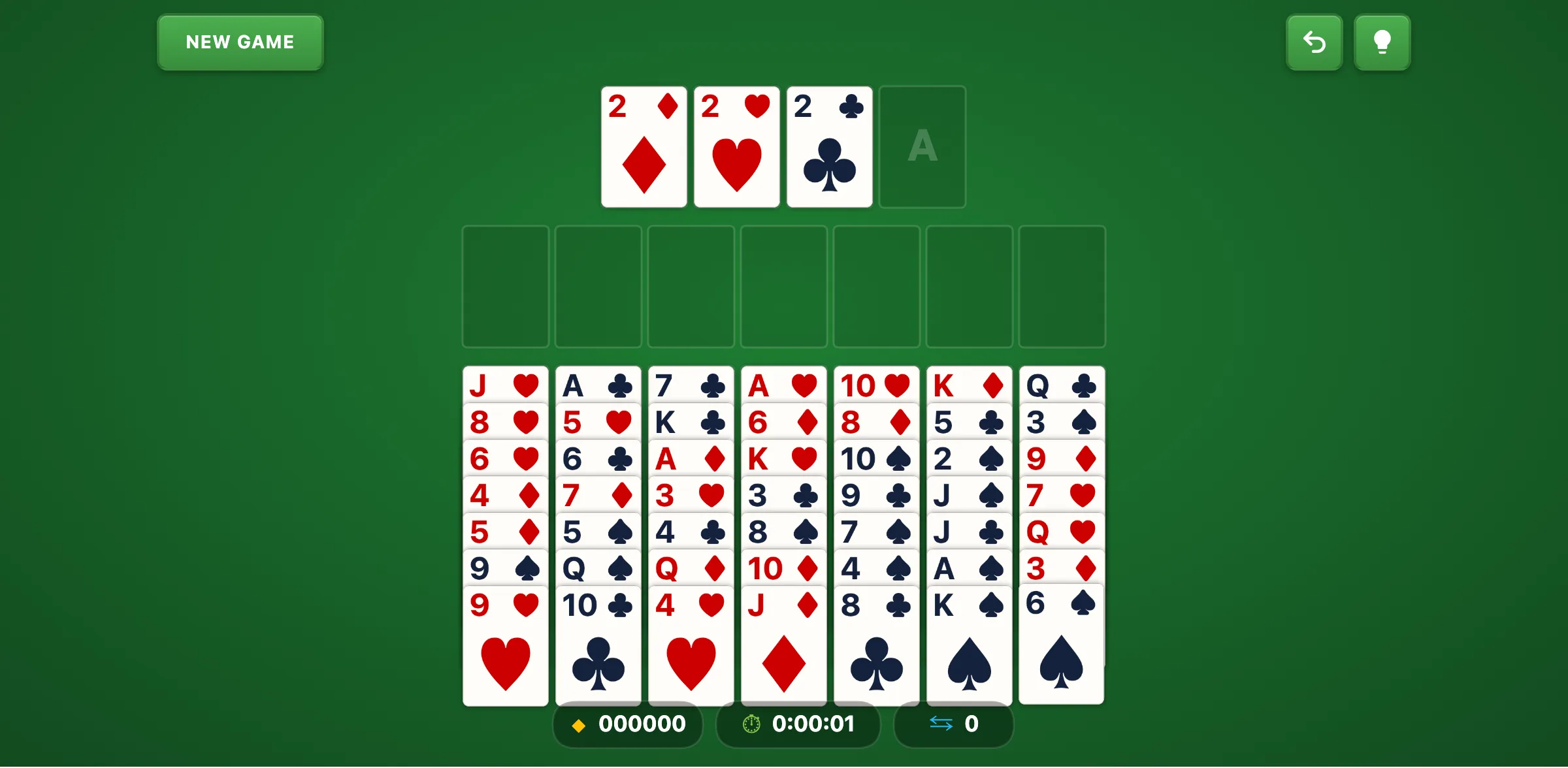 Penguin Classic Beak Solitaire — free online card game screenshot