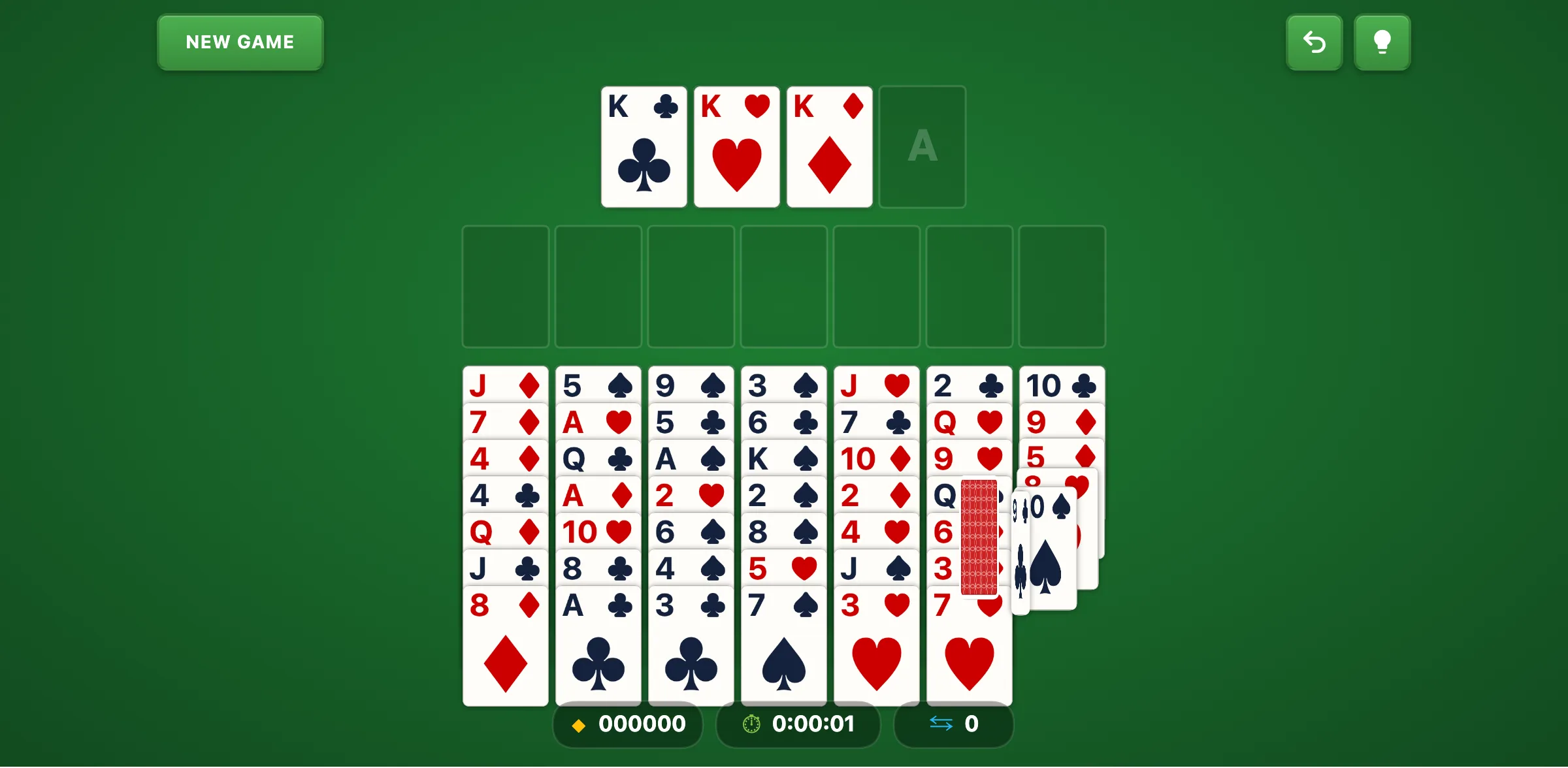 Penguin King Start Solitaire — free online card game screenshot