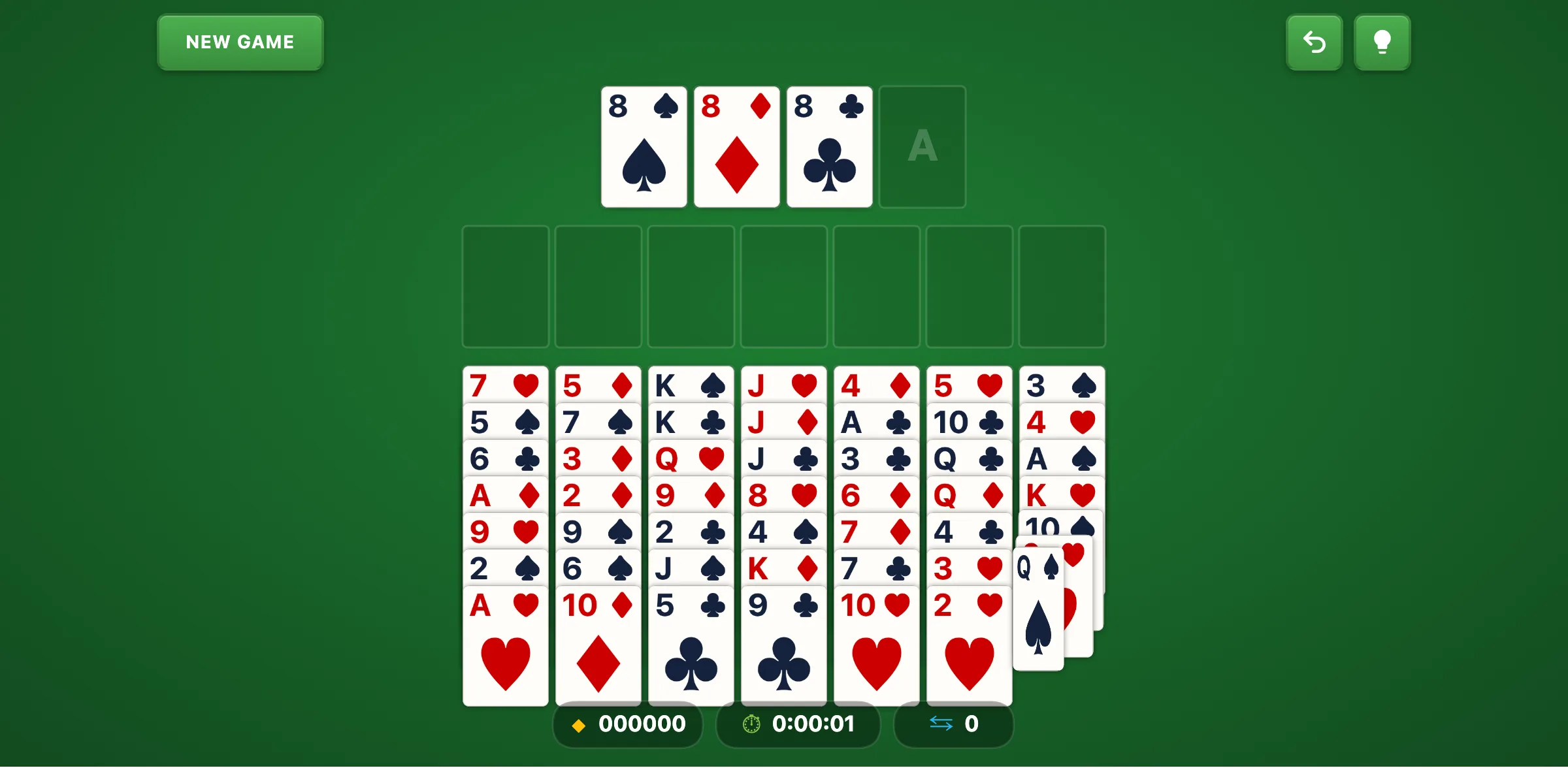 Penguin Solitaire — free online card game screenshot