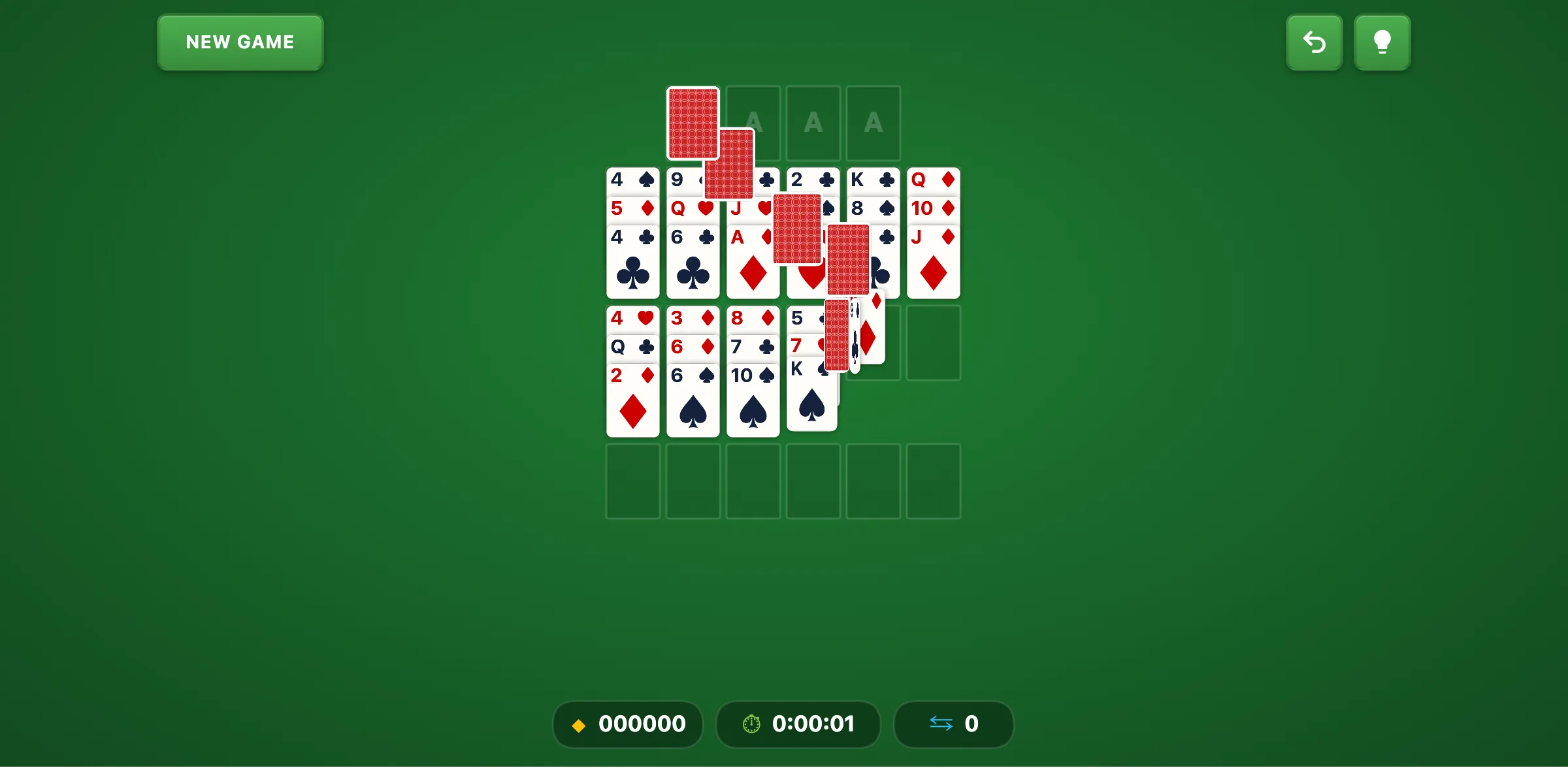 Shamrocks Solitaire — free online card game screenshot