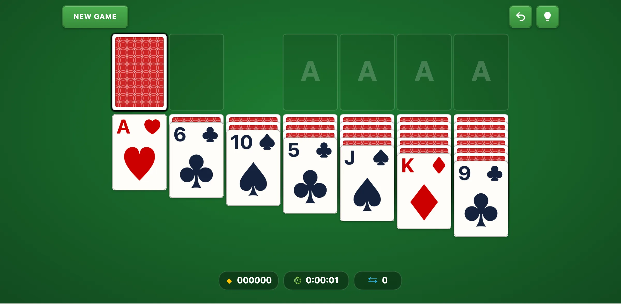 Thoughtful Solitaire Solitaire — free online card game screenshot
