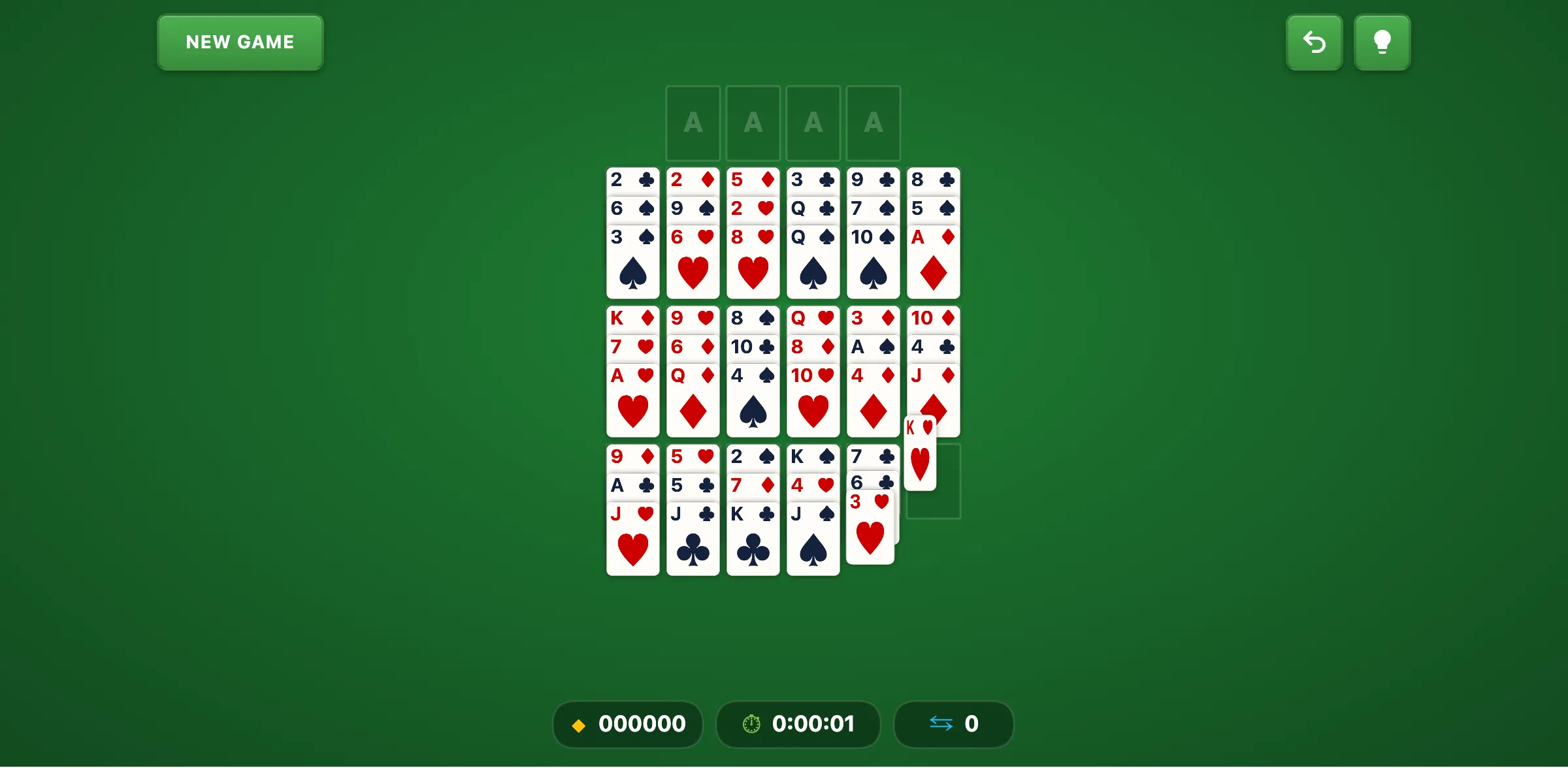 Trefoil Solitaire — free online card game screenshot