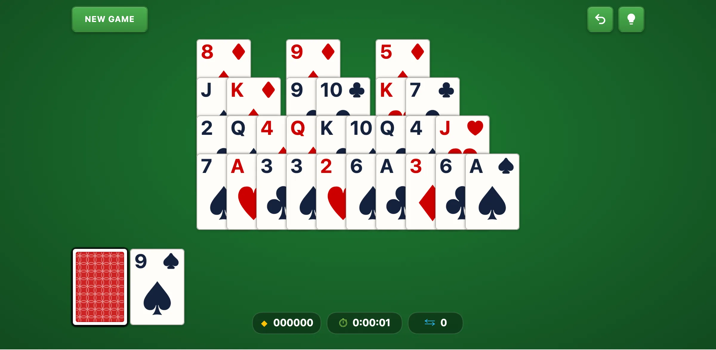 Tri Towers Solitaire — free online card game screenshot