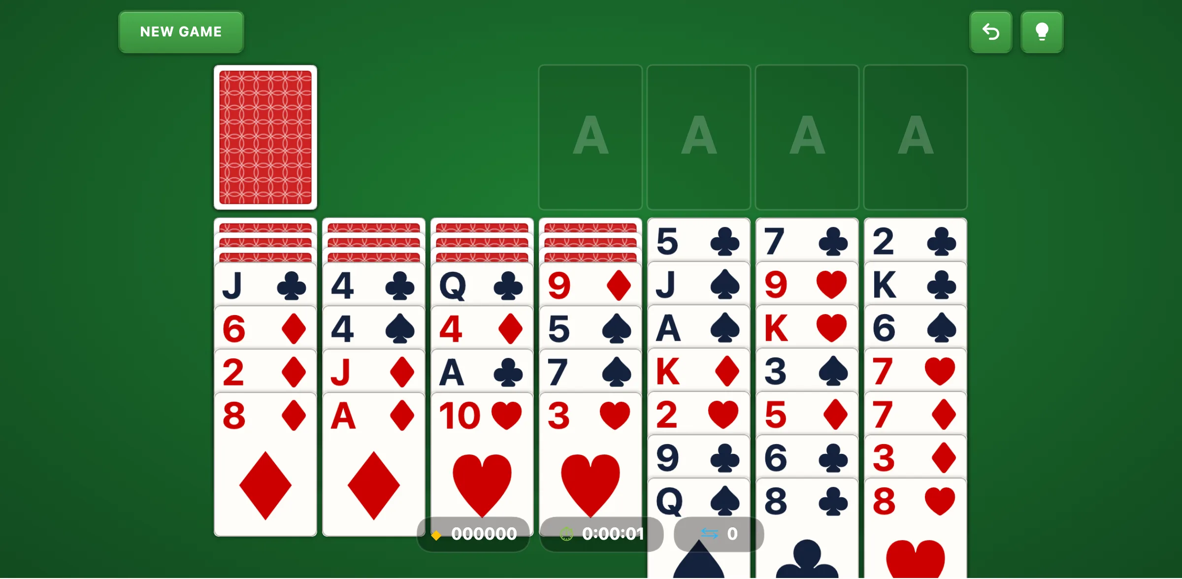 Wasp Solitaire — free online card game screenshot