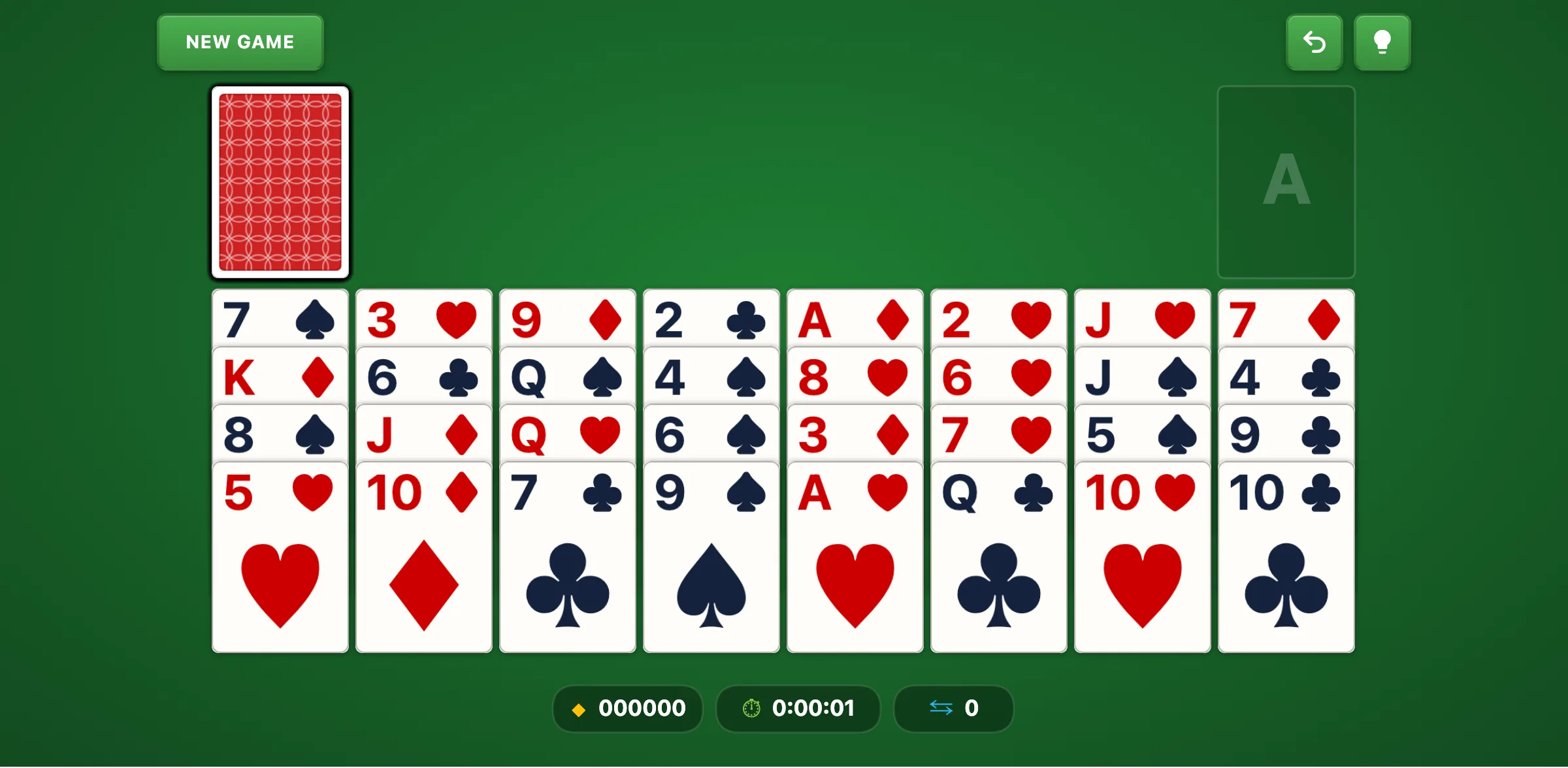 Wish Solitaire — free online card game screenshot